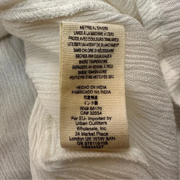 Free People White Blouse with Black and Red Embroidery - Picture 7 of 8